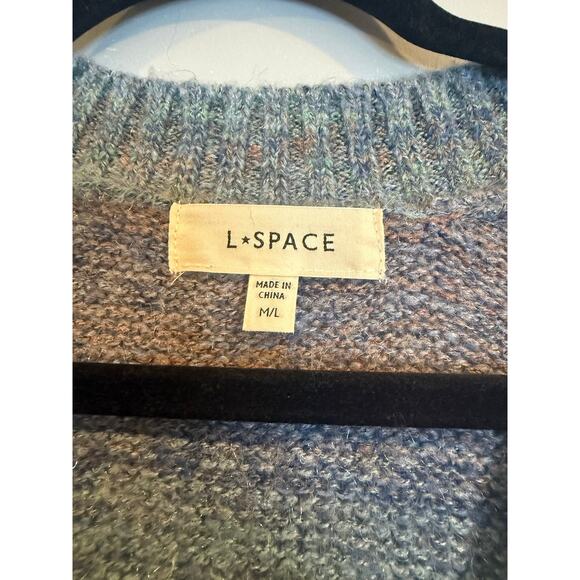 L*Space Ombre Knit Button-Front Cardigan Sweater — Size M/L - Picture 3 of 5